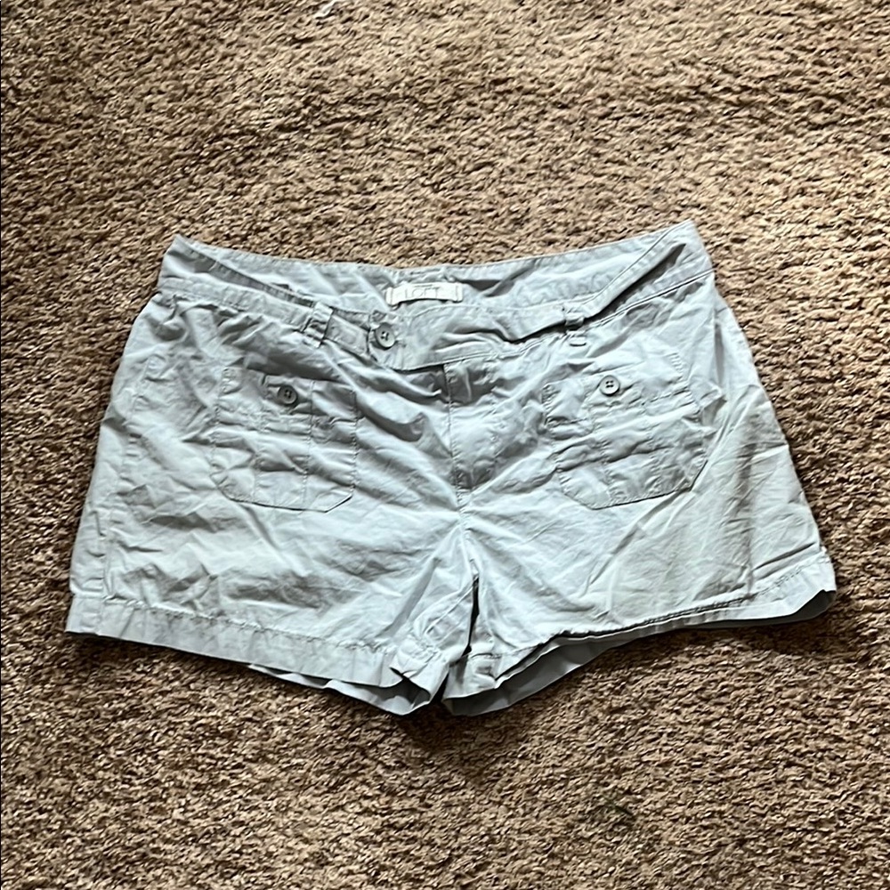 LOFT Gray Cargo Shorts with Relaxed Fit